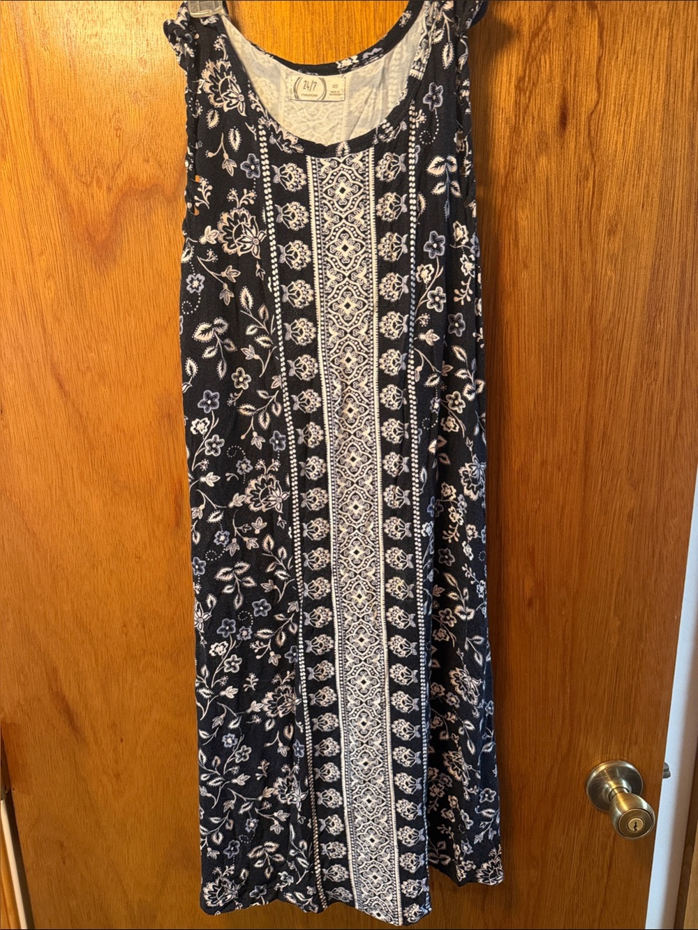 Casual Blue & White Patterned Maxi Skirt - Maurice’s